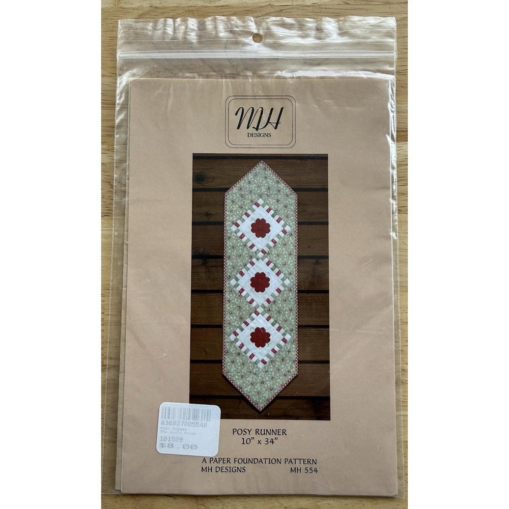 Posy Runner By MH Designs A Paper Foundation Pattern 10"x34"